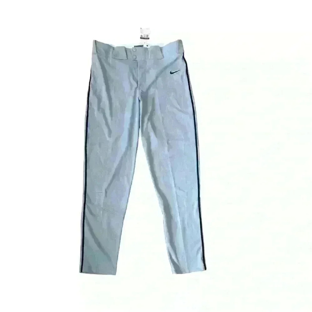 Nike Vapor Select Grey w/ black Piped Baseball Pants Mens NWT Large (BQ6435-053)